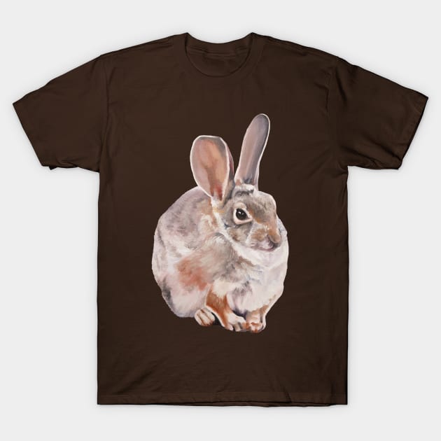 Desert Cottontail rabbit painting (no background) T-Shirt by EmilyBickell